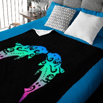 Discover Maori Dolphin Couple T Tattoo Gift Idea Baby Blankets