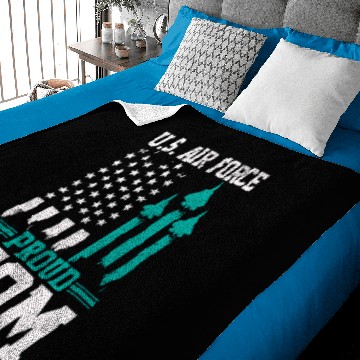 Discover Proud U.S. Air Force Mom Baby Blankets