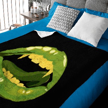 Discover Vampire zombie mouth Baby Blankets