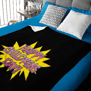 Discover Childrens day comics speech balloon Baby Blankets