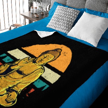 Discover Retro Love Buddha Statue Gift Eastern Buddhist Rel Baby Blankets