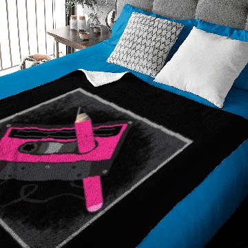 Discover Vintage Tech Cassette Tape Baby Blankets