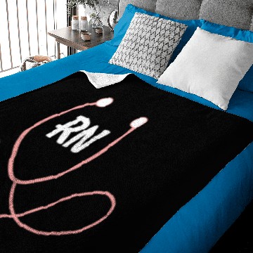 Discover Registered nurse pink stethoscope Baby Blankets