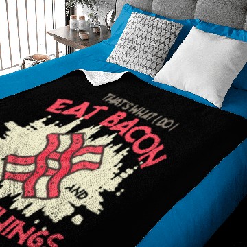 Discover I eat bacon and I know things Baby Blankets
