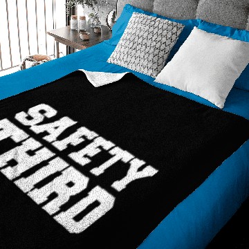Discover Safety Third Funny Daredevil Stunts Fun Humor Gift Baby Blankets