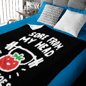 Discover SORE FROM MY HEAD TOMATOES RACERBACK Baby Blankets