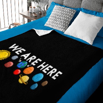 Discover We are here Earth Planet Solar system Galaxy Stars Baby Blankets