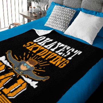 Discover Okayest Skydiving Dad Ever Baby Blankets