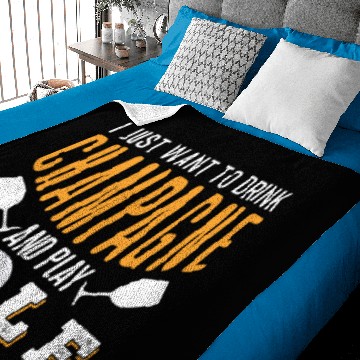 Discover Champagne and Golf Baby Blankets