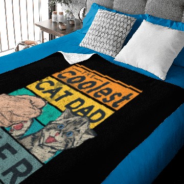 Discover Coolest Cat Dad Baby Blankets