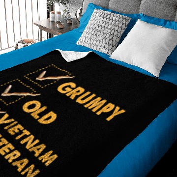 Discover Funny Veteran Baby Blankets Grumpy Old Vietnam Veteran