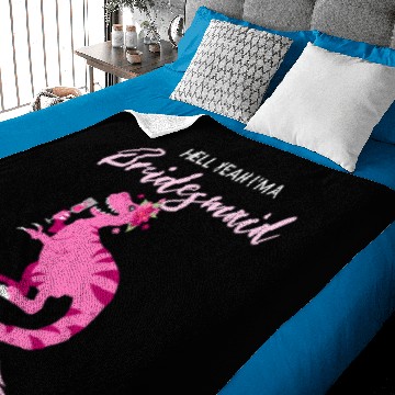 Discover Hell Yeah I'm A Bridezilla Dinosaur Bachelorette Baby Blankets