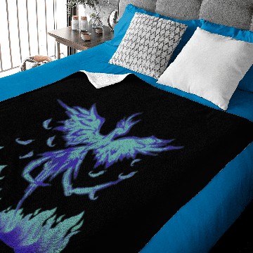 Discover Blue Phoenix with flames, fire, fantasy Baby Blankets