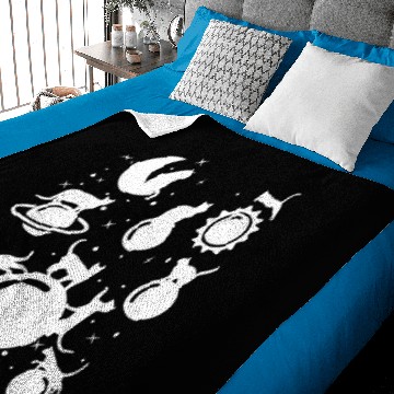 Discover Solar System Planet Funny Cat Lover Gift Baby Blankets