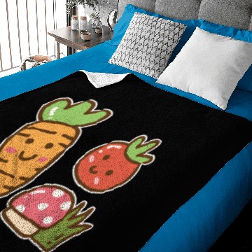 Discover Cartoon Veggies Vegetable Baby Blankets