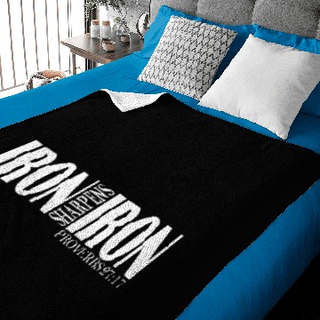 Discover Iron Sharpens Iron, Christian, Bible Verse, Faith Baby Blankets