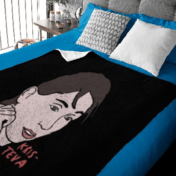 Discover Julia Kristeva Minimal Portrait - Philosophy Baby Blankets