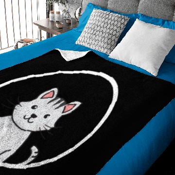 Discover Cat Grey Baby Blankets