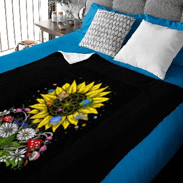 Discover Psychedelic Sunflower Baby Blankets