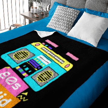 Discover ghetto blaster colorful memory 80's nostalgia Baby Blankets