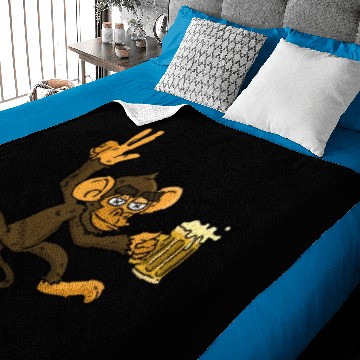 Discover DRUNK MONKEY Beer Baby Blankets