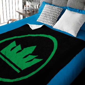 Discover Crown King Green Circle Logo Gift Baby Blankets