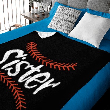 Discover Little Sister Baseball Dad Mom Baby Blankets
