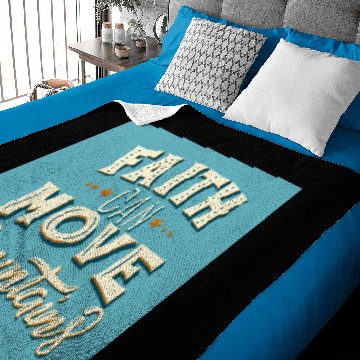 Discover Faith can move mountains Baby Blankets