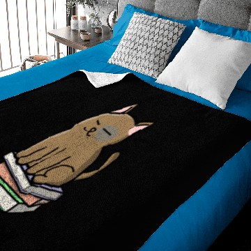 Discover Siamese cat kittens teacher nerd books gift Baby Blankets