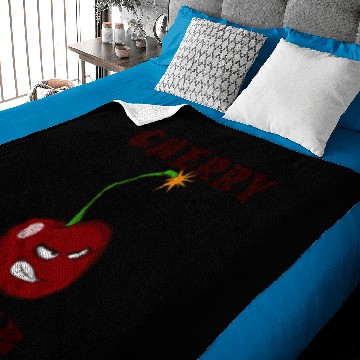 Discover Cherry Bomb Mean Grin Baby Blankets