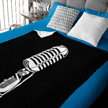 Discover Microphone Retro Illustration Gift Idea Baby Blankets