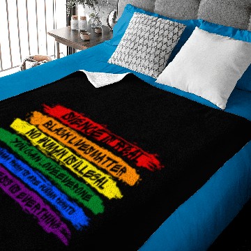 Discover No Human is illegal Baby Blankets