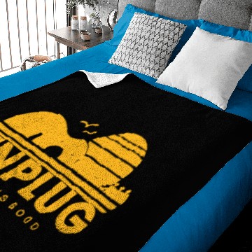 Discover Unplug Life Is Baby Blankets