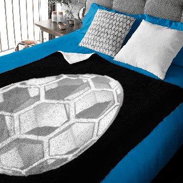 Discover silver soccer ball with three-dimensional pattern Baby Blankets
