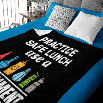 Discover Lunch Lady Cafeteria Worker Practice Safe Lunch Baby Blankets