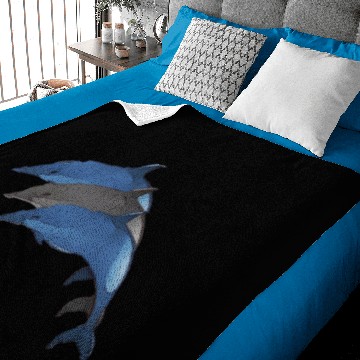 Discover Three colourful dolphins Baby Blankets