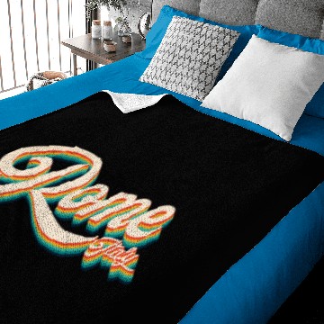 Discover 70s Vintage Retro Rome Italy Throwback Gift Rome Baby Blankets