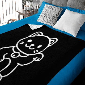 Discover Lucky Cat White Baby Blankets