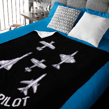 Discover Future Pilot Fighter Jet Aircraft Airplane Baby Blankets