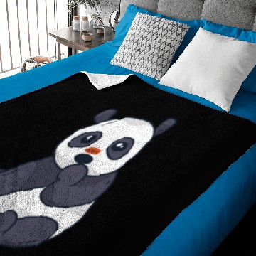 Discover Cute Panda Muzzle Spot Sitting, Animal Print Baby Blankets