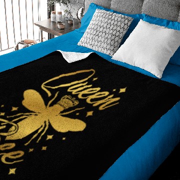 Discover Womens Queen Bee Funny Beekeeping Gift Baby Blankets