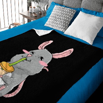Discover Rat Tea Bubble Tea Baby Blankets