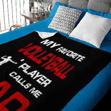 Discover Volleyball Dad Baby Blankets