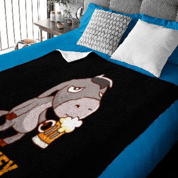 Discover Drunkey Funny Donkey with Beer Baby Blankets