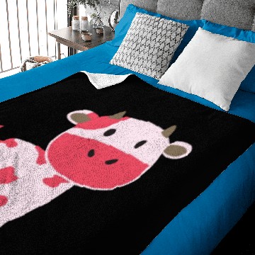 Discover Cute Strawberry Cow Baby Blankets