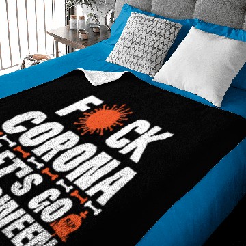 Discover Fck Corona - Go Halloween gift idea Baby Blankets