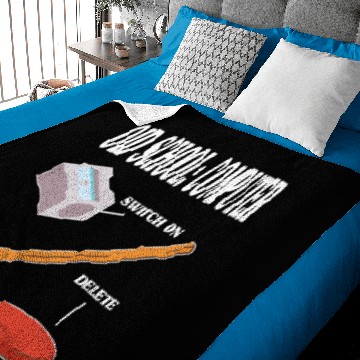 Discover Old School Computer PC Technology Baby Blankets