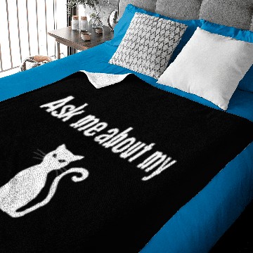 Discover Ask Me About My Cat Baby Blankets