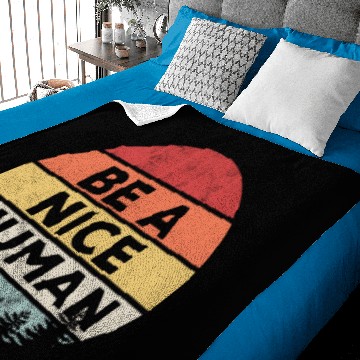 Discover Retro be a nice human be kind gift Baby Blankets