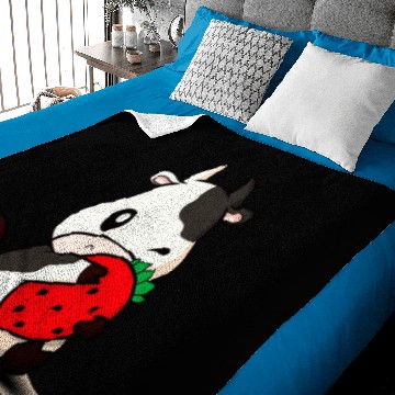 Discover Strawberry Cow Baby Blankets